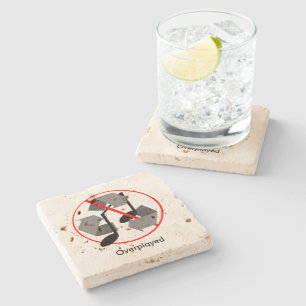 Overplayed Recycled Music Stone Coaster