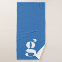 Oversize Bold Lowercase Monogram Blue Personalized