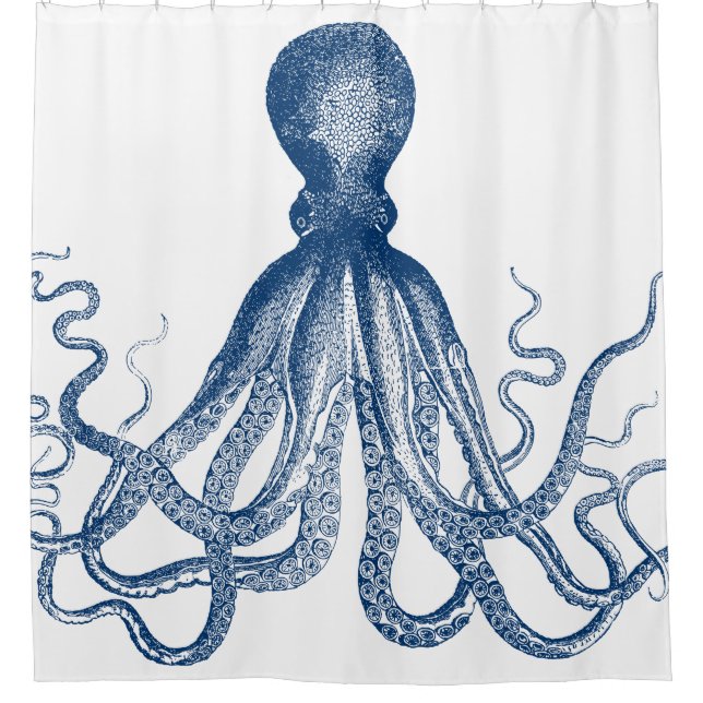 Oversize Vintage Octopus Blue Freshen up (Front)
