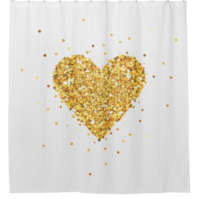 Oversized Gold Glitter Heart Illustration (Front)