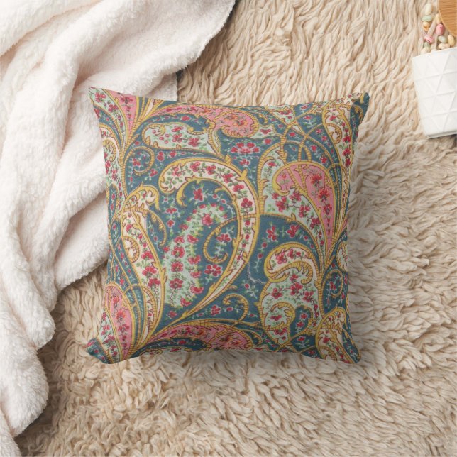 Oversized Paisley Throw Pillow (Blanket)