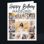 Oversized Photo Collage Happy Birthday Folded Card<br><div class="desc">Send big happy birthday wishes with an oversized 8.5"x11" photo collage personalized name folded greeting card. All of the pictures and wording on this template are simple to customize. The colours and font styles are also easy to change with the Zazzle Design Editor tool. Create your own unique keepsake gift...</div>