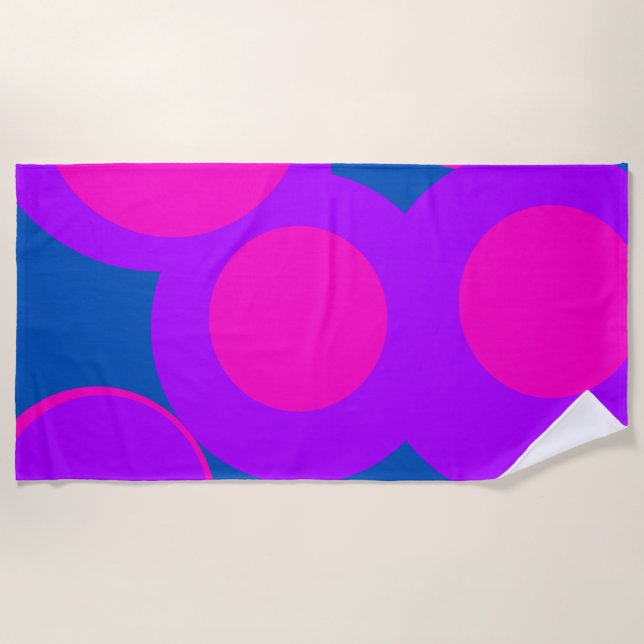 Oversized polka dots beach towel. beach towel (Front)
