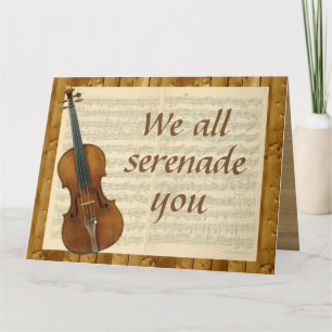 Oversized Serenade from Group, Violin and Music Card