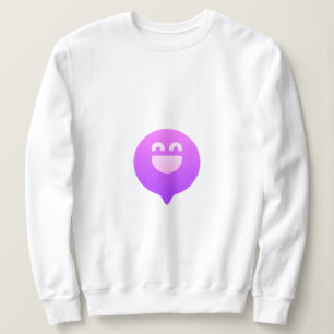 Oversized Smiling Face Sweatshirt   Happy Face Cre
