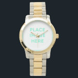 Oversized Two-Tone Bracelet Watch<br><div class="desc">Oversized Two-Tone Bracelet Watch</div>