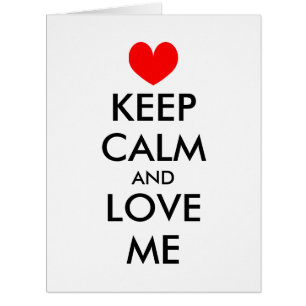 Oversized Valentines Day card   Keep calm and love