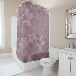 Oversized Violet Floral Retro Pattern