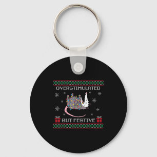Overstimulated But Festive Ossum Christmas Tree Li Keychain