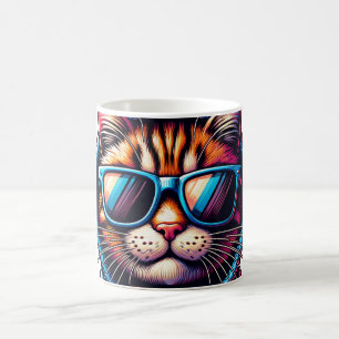 Overstimulated Not Overreacting – Cool Cat Hoodie Coffee Mug