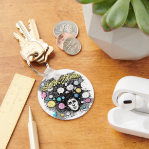 overthinker funny design keychain