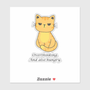  Overthinking And Hungry Orange Cat