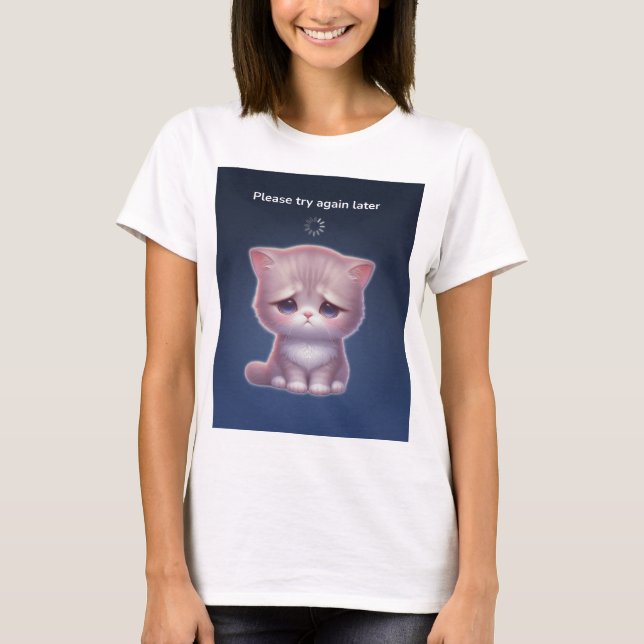 Overthinking Cat T-Shirt – Introvert Mood (Front)