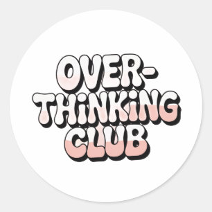Overthinking Club Retro 90s Sticker