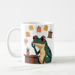 Overthinking Frog Sticker Funny Anxiety Humour Int Coffee Mug