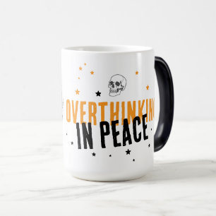 Overthinking in Peace – Zen Skeleton Spooky Season Magic Mug