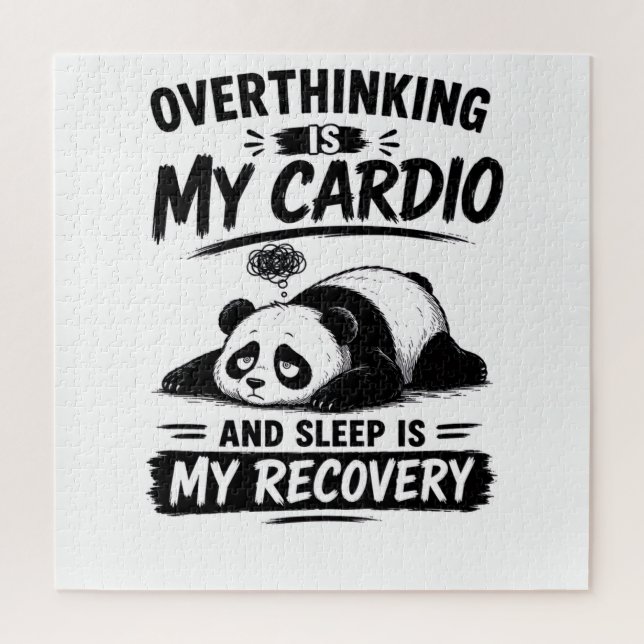 Overthinking Is My Cardio Jigsaw Puzzle (Vertical)