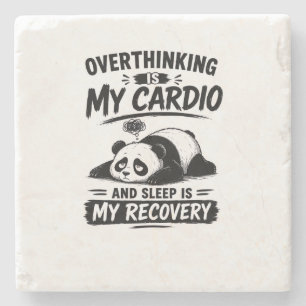 Overthinking Is My Cardio Stone Coaster