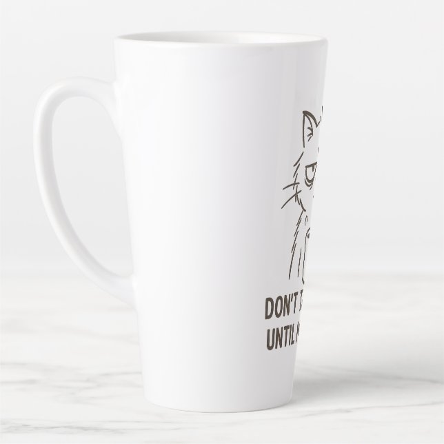 Overtime Cat Mug – “Don’t Talk to Me Until My 3rd  (Left)