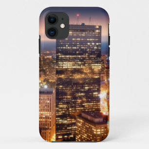 Overview of Boston at night iPhone 11 Case