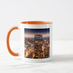 Overview of Boston at night Mug