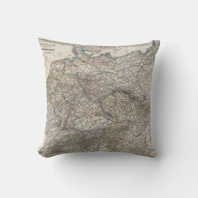 Overview of German Empire Throw Pillow (Front)