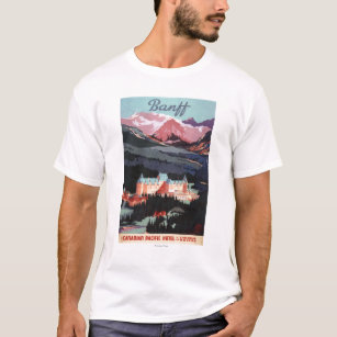 Overview of the Banff Springs Hotel Poster T-Shirt