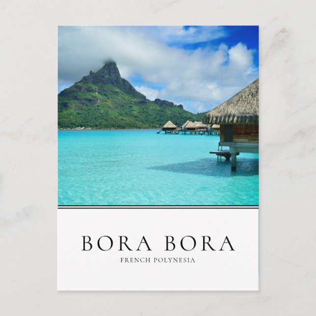 Overwater bungalow, Bora Bora, French Polynesia Postcard (Front)
