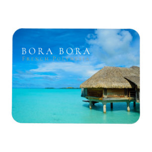 Overwater bungalow on Bora Bora, Polyensia Magnet