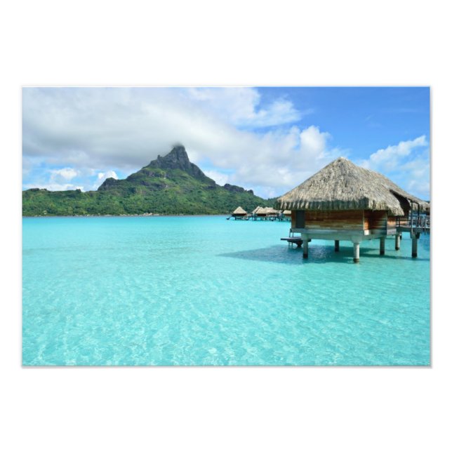 Overwater resort on Bora Bora photo print (Front)