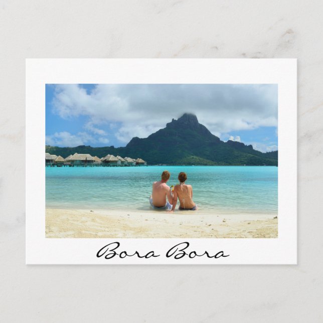 Overwater resort on Bora Bora Postcard (Front)