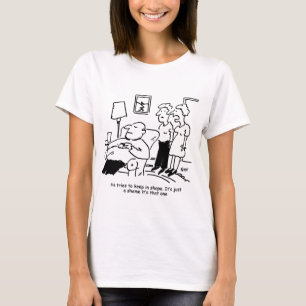 Overweight Unfit Obese Man Tries to Keep in Shape T-Shirt