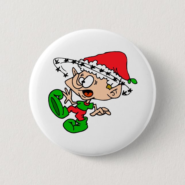 Overwhelmed Elf 2 Inch Round Button (Front)