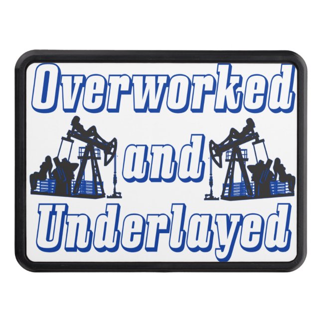 Overworked and Underlayed Trailer Hitch Cover (Front)