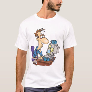 Overworked Office Worker Funny Tired Employee T-Shirt