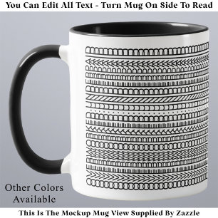 Overworked Underpaid Funny Modern Hidden Message  Mug