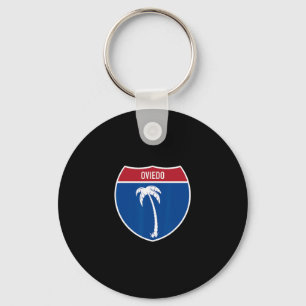 Oviedo Florida Fl Interstate Highway Vacation Souv Keychain