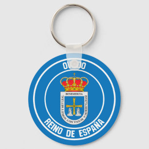 Oviedo Round Emblem Keychain