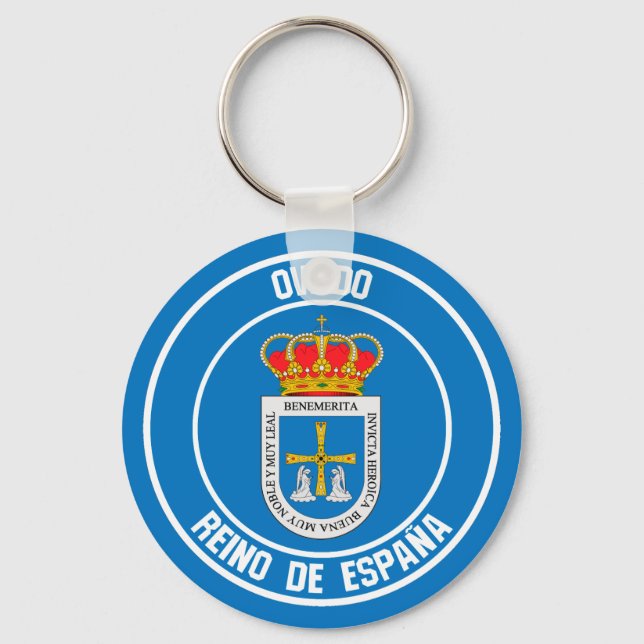 Oviedo Round Emblem Keychain (Front)