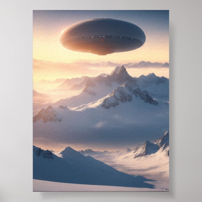 OVNI Espace Alien Affiches numériques et art mural (Devant)
