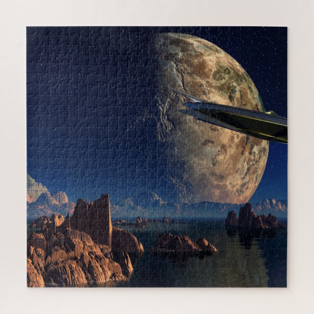 OVNI-Étranger Monde-Scifi Paysage Jigsaw Puzzle (Vertical)