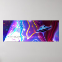 OVNI Magenta Dimension 36" x 12" Affiche horizonta