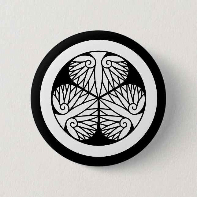 Owari hollyhock(Edo17) 2 Inch Round Button (Front)