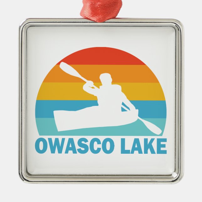 Owasco Lake New York Kayak Metal Ornament (Front)