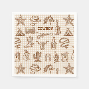owboy Paper Napkins, Western Rodeo Party Supplies Napkin