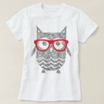Owdle T-Shirt<br><div class="desc">Doodled owl in hipster glass.</div>