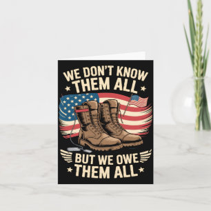 Owe Patriotic Veterans Day Memorial Day Card