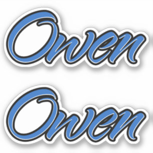 Owen Blue Autocollant Sticker Stickerset