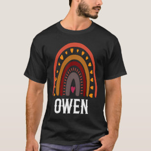 Owen Colourful Rainbow men boy baby name idea T-Shirt