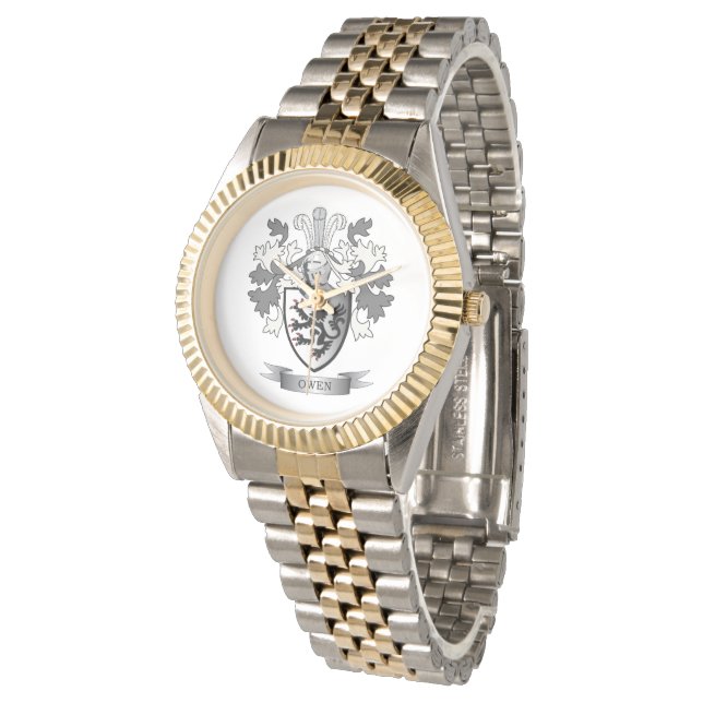 Owen Family Crest Coat of Arms Watch (Angled)
